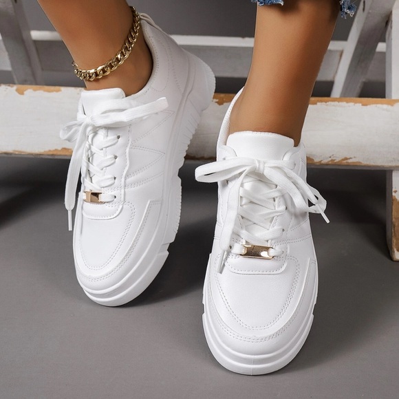 NWT White Sneakers - Picture 4 of 6